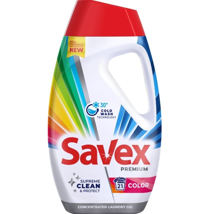 Savex Premium ColorТечен перилен препарат за цветни дрехи x0.945 л, 21 пранета