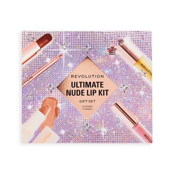 Revolution Подаръчен комплект с грим за устни Ultimate Nude Lip Kit