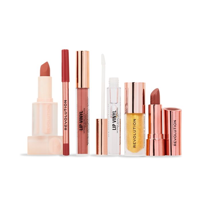 Revolution Подаръчен комплект с грим за устни Ultimate Nude Lip Kit