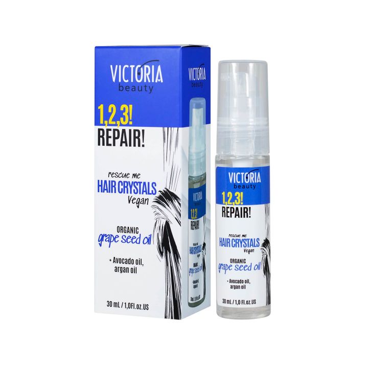 Victoria Beauty 1.2.3! Repair! Кристали за увредена коса х30 мл