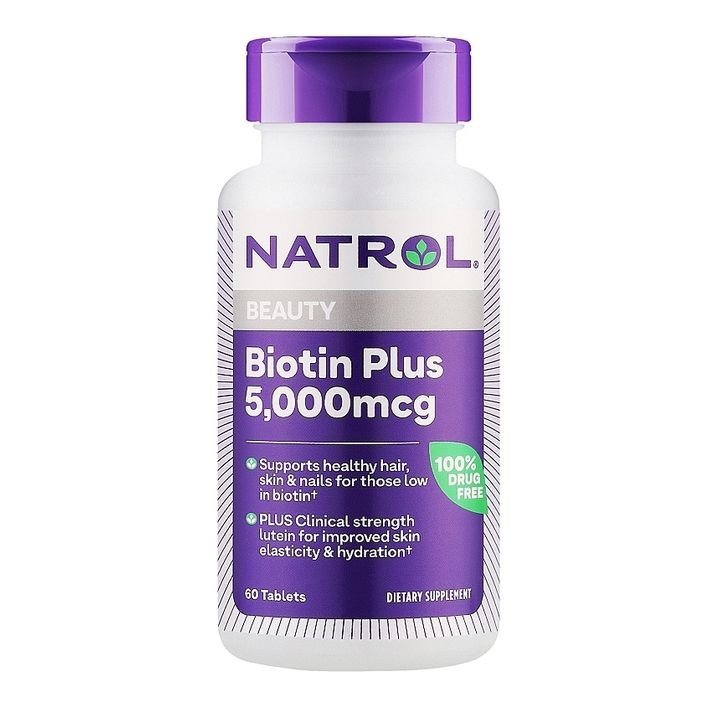 Биотин Плюс 5000mcg х60 таблетки Natrol