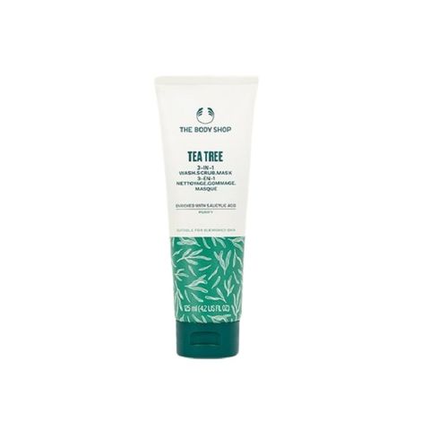 The Body Shop Tea Tree 3в1 Скраб-маска за лице за проблемна кожа с чаено дърво х125 мл