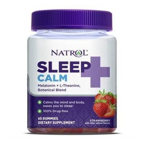 Sleep+ Calm Мелатонин, с аромат на Ягода х60 желирани таблетки Natrol