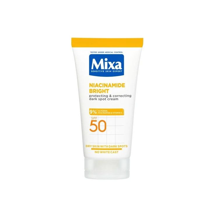 Mixa Niacinamide Bright Хидратиращ крем за лице и тяло против тъмни петна с SPF50 х50 мл