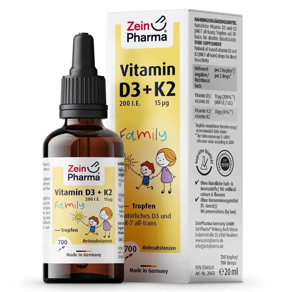 Витамини К2+Д3 Капки х20 мл ZeinPharma