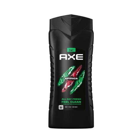 Axe Africa Освежаващ душ гел за мъже за лице тяло и коса х400 мл