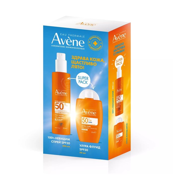 Avene Слънцезащитен комплект за лице и тяло Здрава кожа щастливо лято
