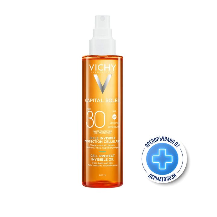 Vichy Capital Soleil Cell Protect Защитно масло за лице, тяло и краищата на косата SPF30 x200 мл