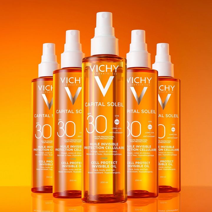 Vichy Capital Soleil Cell Protect Защитно масло за лице, тяло и краищата на косата SPF30 x200 мл