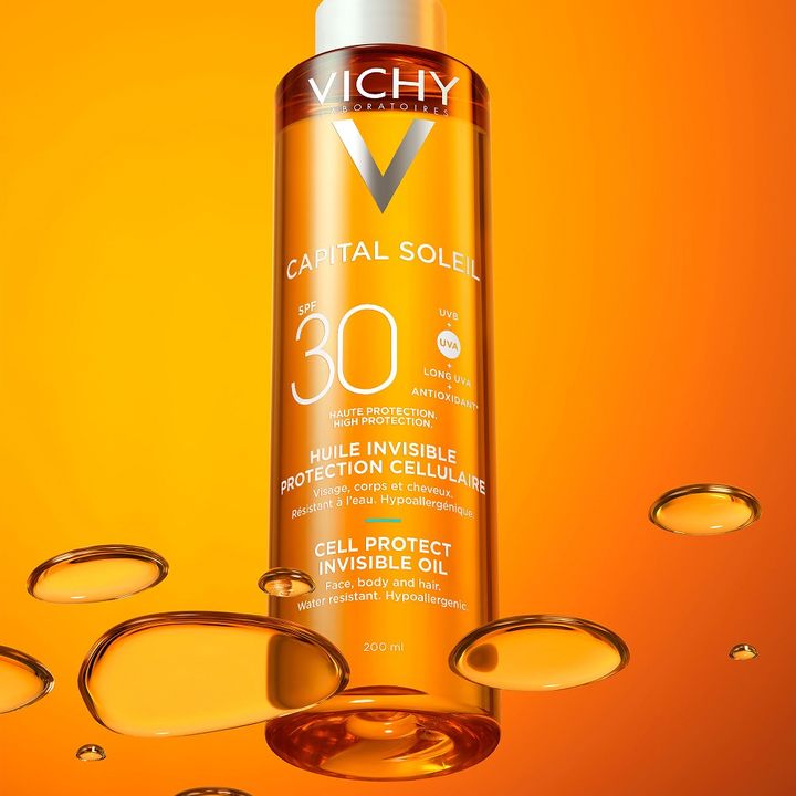 Vichy Capital Soleil Cell Protect Защитно масло за лице, тяло и краищата на косата SPF30 x200 мл