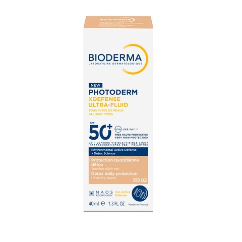 Bioderma Photoderm Xdefence Оцветен слънцезащитен ултра флуид за лице SPF50+х40 мл, цвят 01