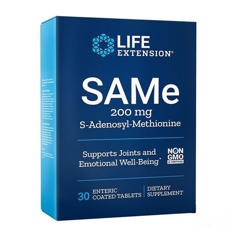 SAMe С-Аденозил-Метионин 200 mg х30 стомашно-устойчиви таблетки Life Extension
