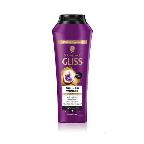 Gliss Full Hair Wonder Шампоан за тънка коса с кофеин и пептиди х250 мл
