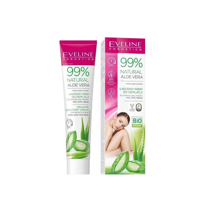 Eveline Natural Депилираш крем за тяло с алое вера х125 мл