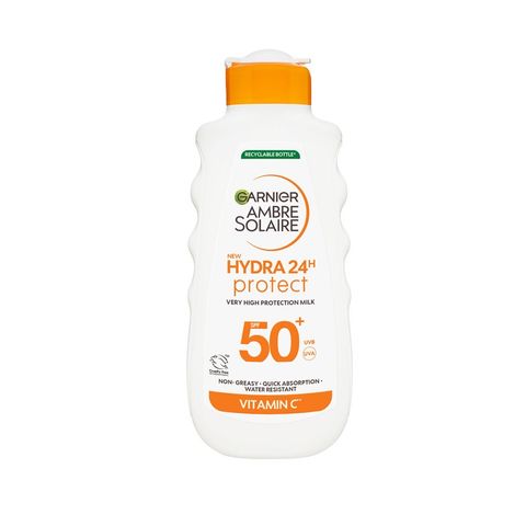 Garnier Ambre Solaire Hydra 24H Хидратиращ слънцезащитен лосион  за тяло с витамин C SPF50+ х175 мл