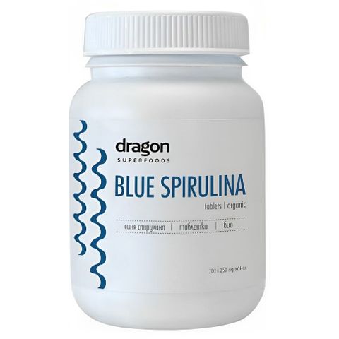Синя спирулина Био 250 мг х200 таблетки Dragon Superfoods
