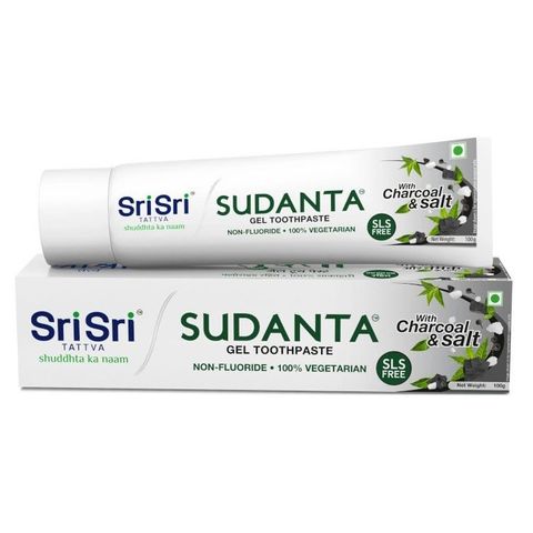 Sri Sri Sudanta Паста за зъби Активен въглен и Сол х100 г