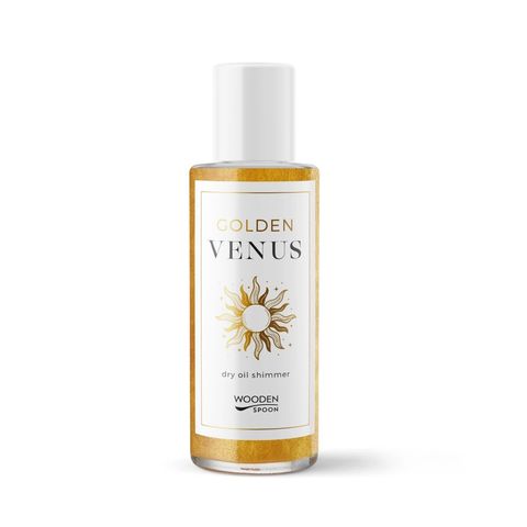 Wooden Spoon Golden Venus Сухо олио за тяло със златист блясък х100 мл