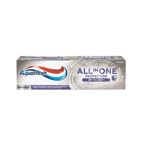 Aquafresh All in One Protection Crystal White Избелваща паста за зъби х75 мл