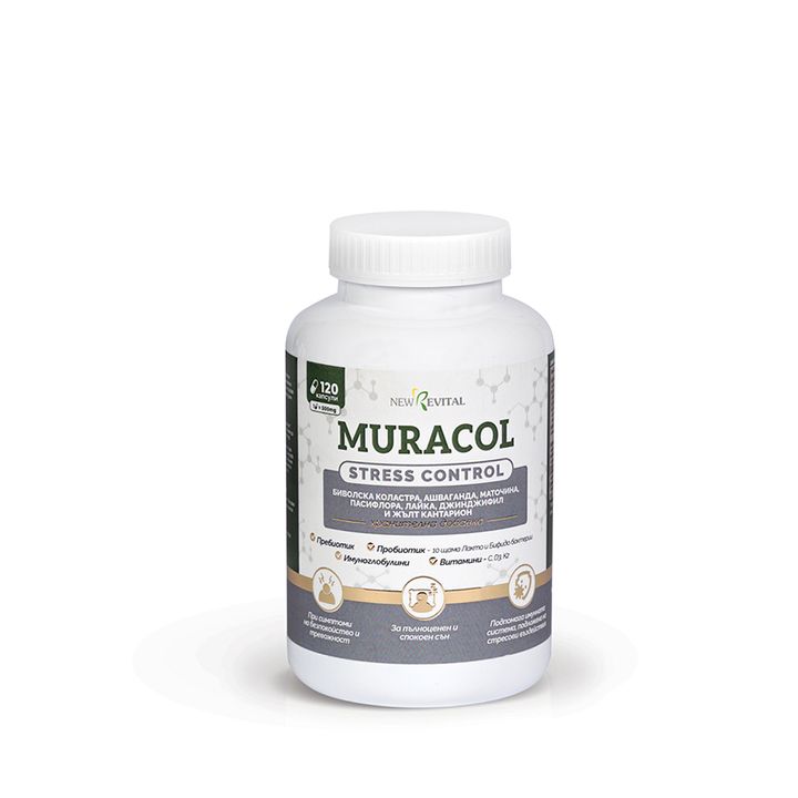 Muracol Stress Control при стрес, безсъние и безпокойство х120 капсули New Revital
