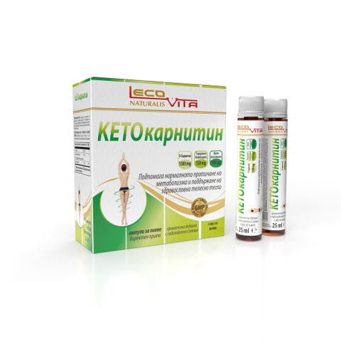 КетоКарнитин с вкус на лимон, без захар 25ml х10 ампули за пиене LecoVita