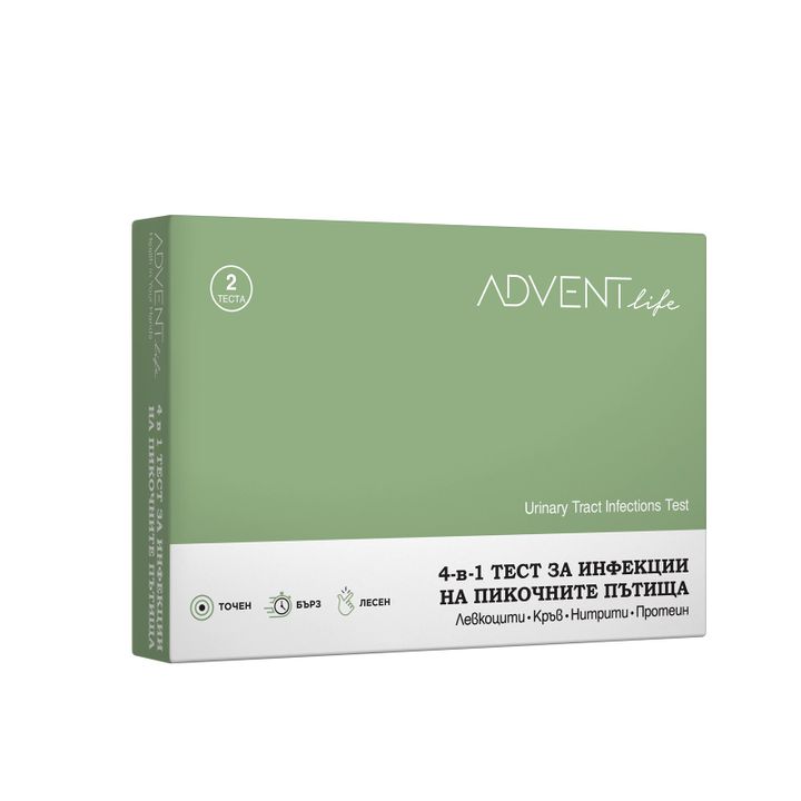 Advent Life 4в1 Тест за инфекции на пикочните пътища х1 брой