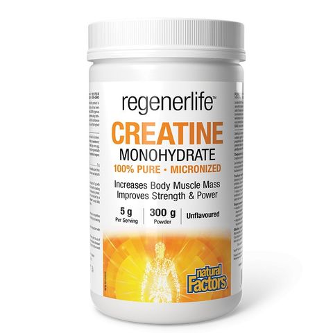 Regenerlife Креатин монохидрат (микронизиран), прах х300 грама Natural Factors