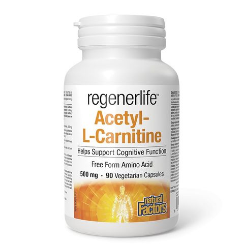 Regenerlife Ацетил L-Карнитин 500мг х90 капсули Natural Factors