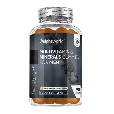 Мултивитамини и минерали за мъже, с вкус на ягода и малина х90 желирани таблетки WeightWorld