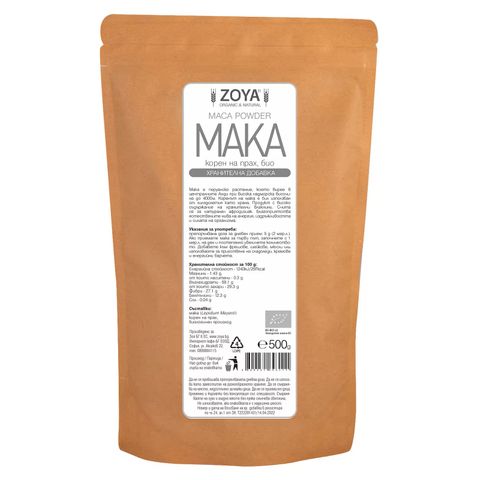 Мака корен на прах, био х500 г Zoya